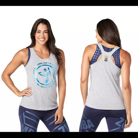 For Zumba Lovers Loose Tank - Thunderin Gray - Picture 1 of 6